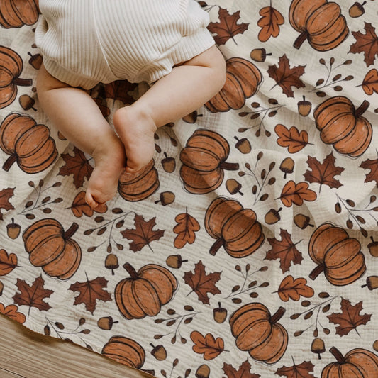 Harvest Vibes Baby & Toddler Muslin Swaddle Blanket