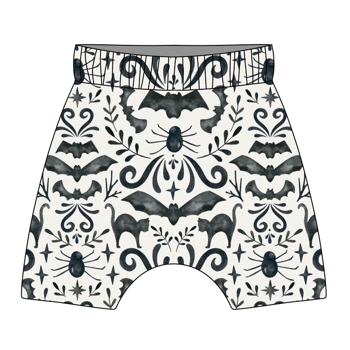 Monochrome Halloween Child & Baby Hemmed Shorts