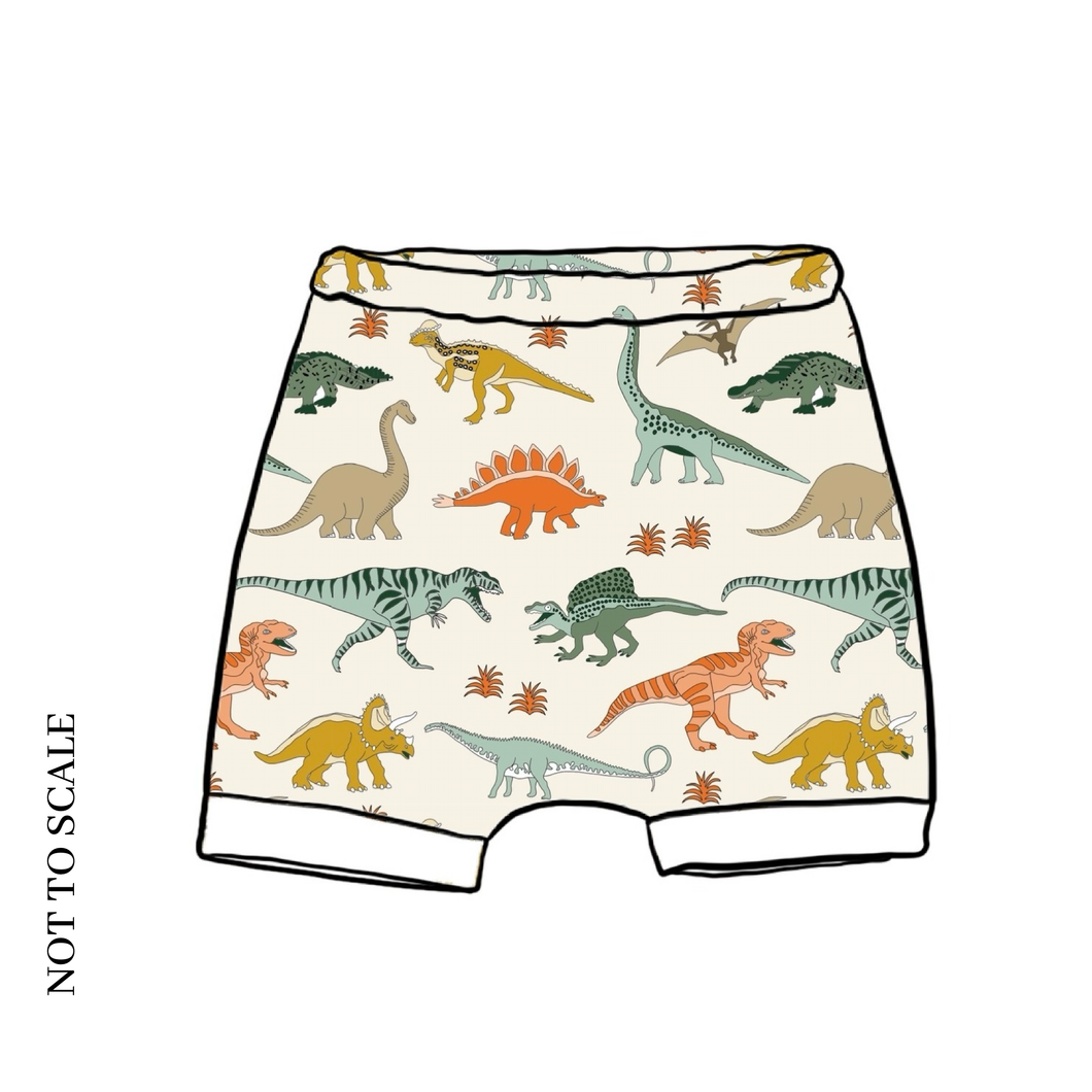 Jurassic Party Rolled Shorts