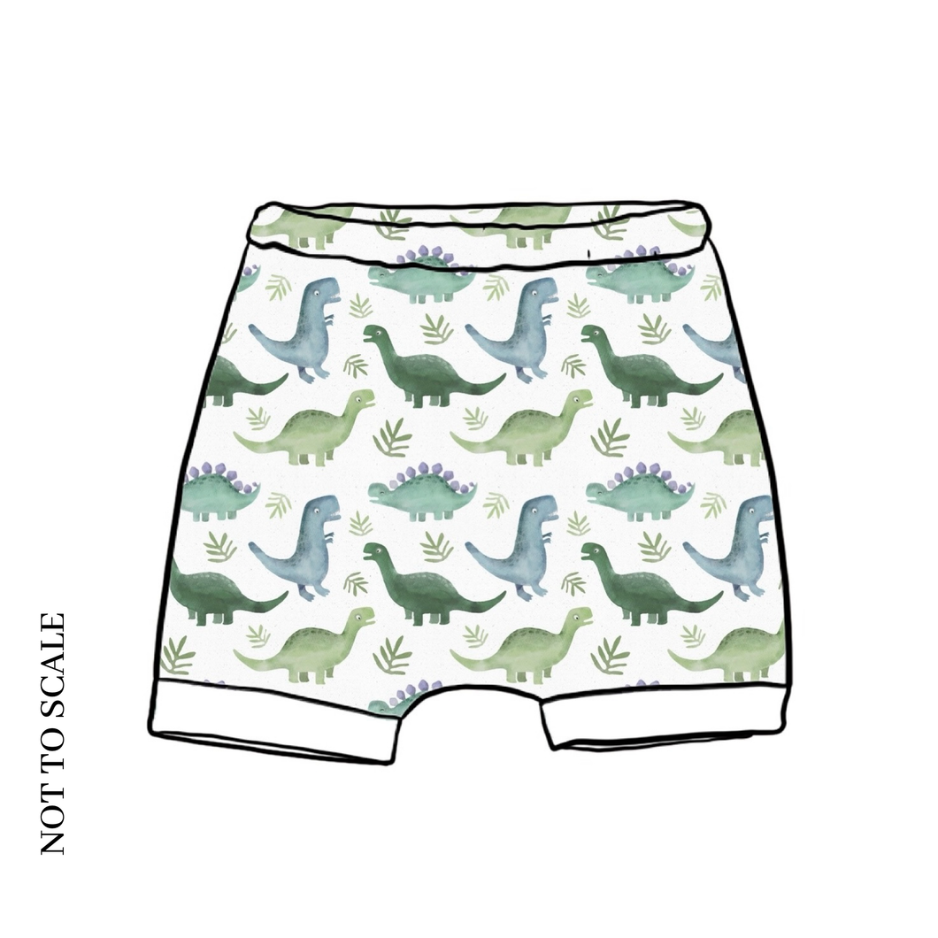 Blue Dinos Rolled Shorts