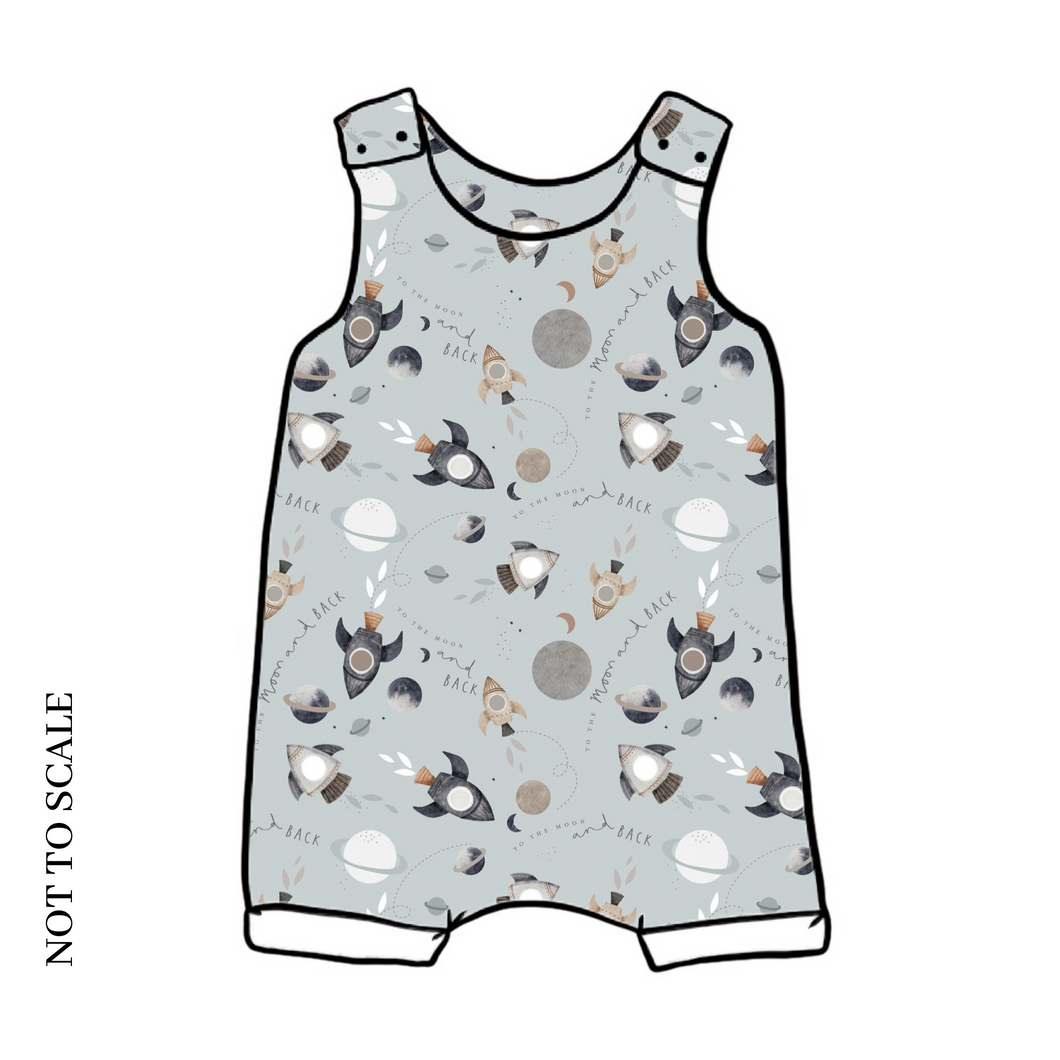 Outer Space Short Romper / Dungarees