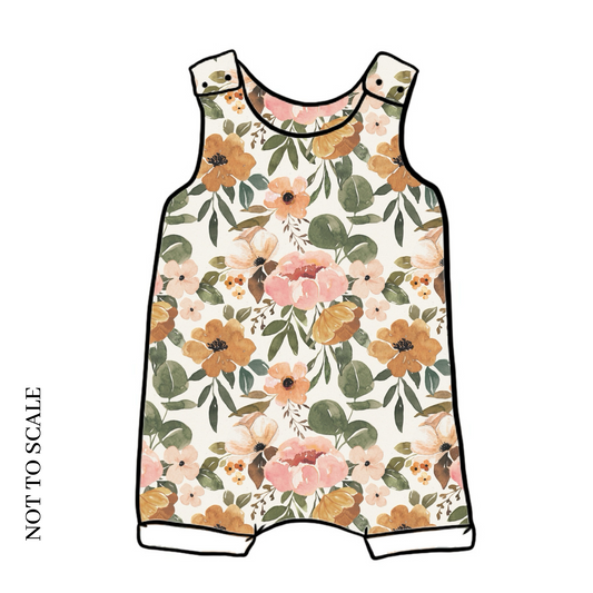 Vintage Blooms Short Romper