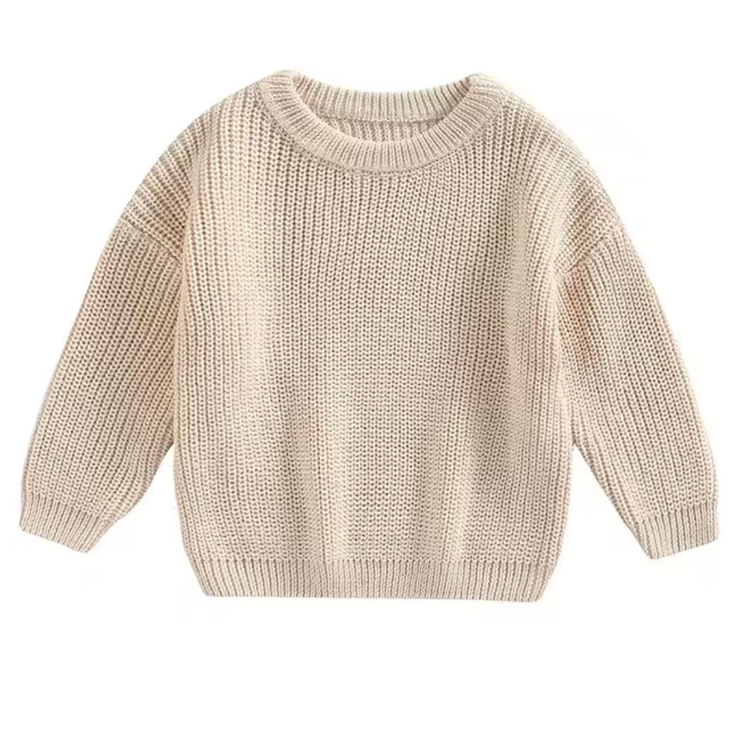 Chunky Knit Oversized Sweater - Natural