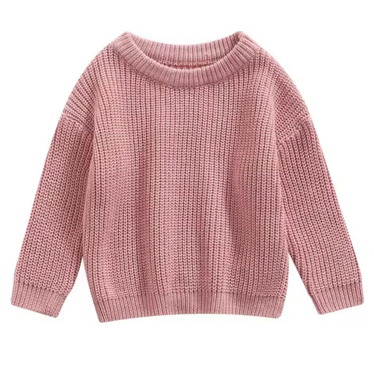 Chunky Knit Oversized Sweater - Rose