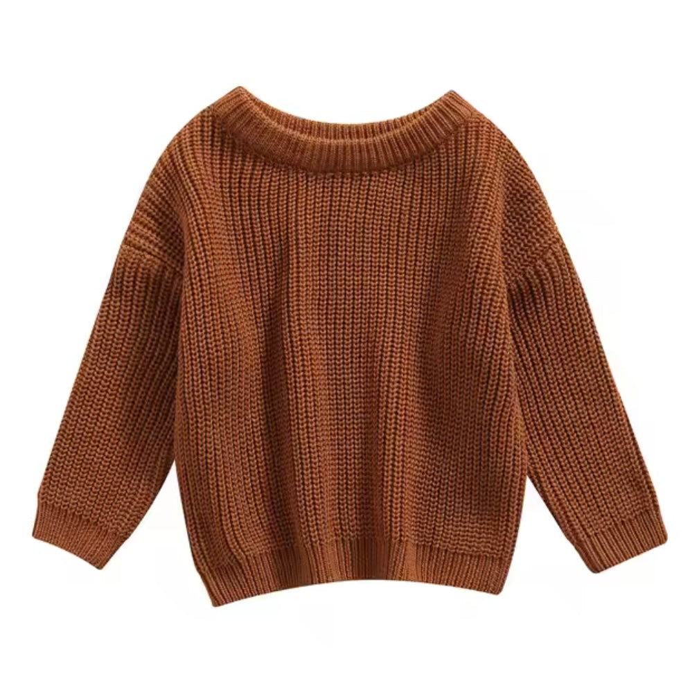 Chunky Knit Oversized Sweater - Rust