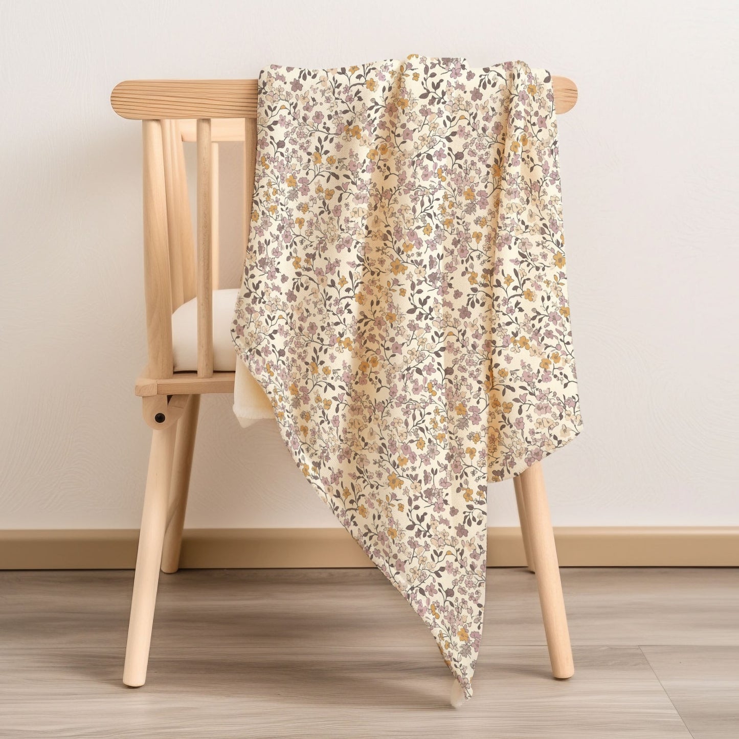 Lilac & Caramel Ditsy Floral Child & Baby Snuggle Blanket