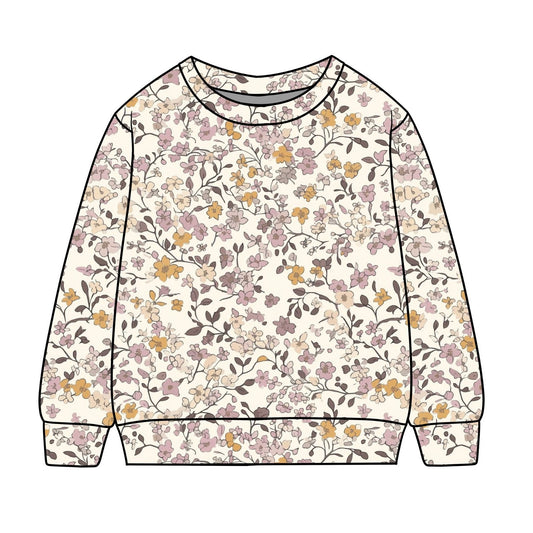 Lilac & Ditsy Caramel Floral Child & Baby Sweatshirt
