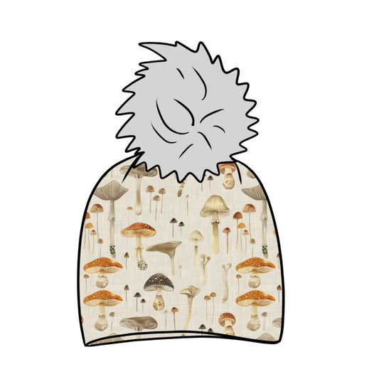 Linen Mushrooms Toddler & Child Bobble Hat