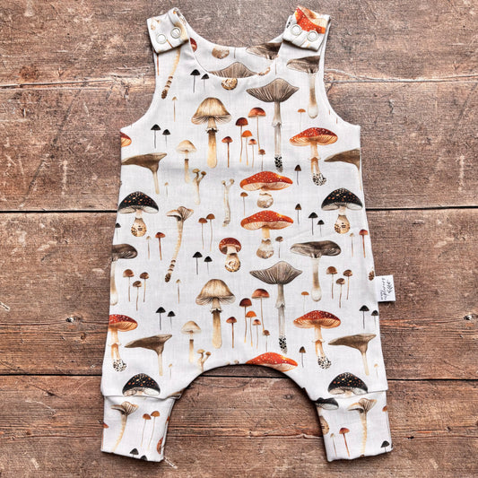 Linen Mushrooms Child & Baby Full Length Romper