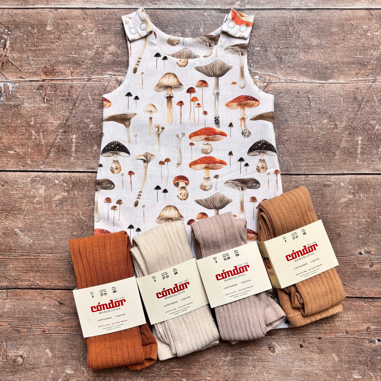Linen Mushrooms Child & Baby Short Sleeve Dress