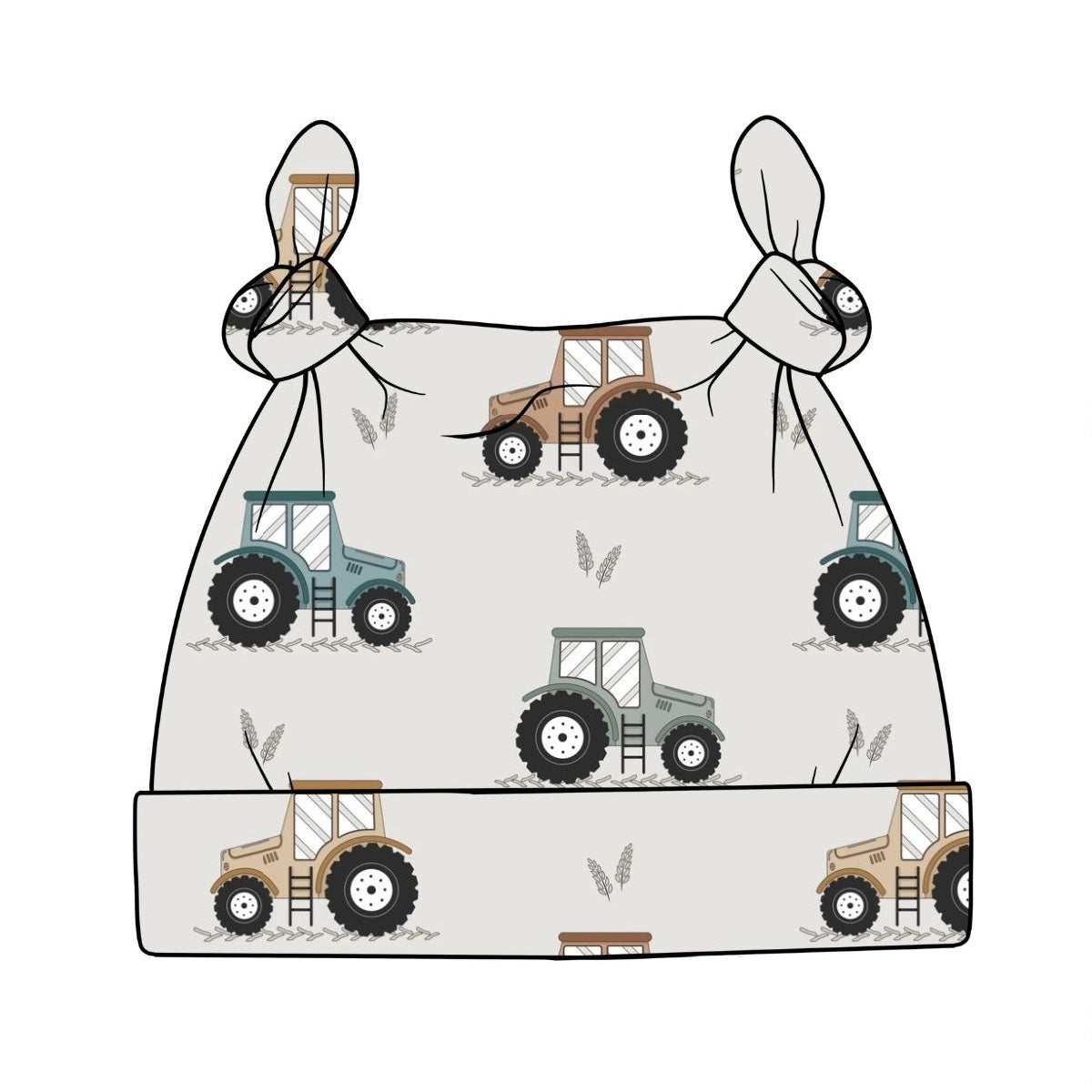 Little Tractors Baby Knotted Hat