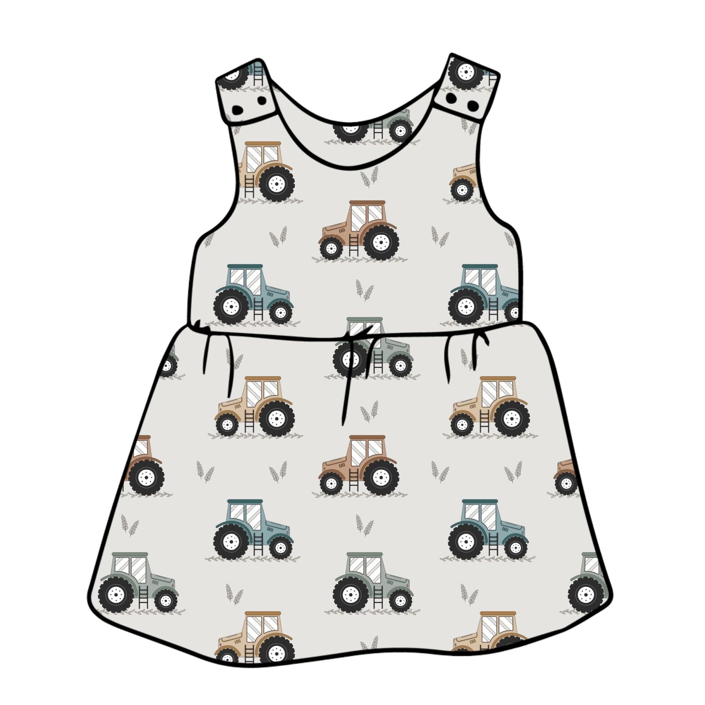 Little Tractors Child & Baby Pinafore Dress