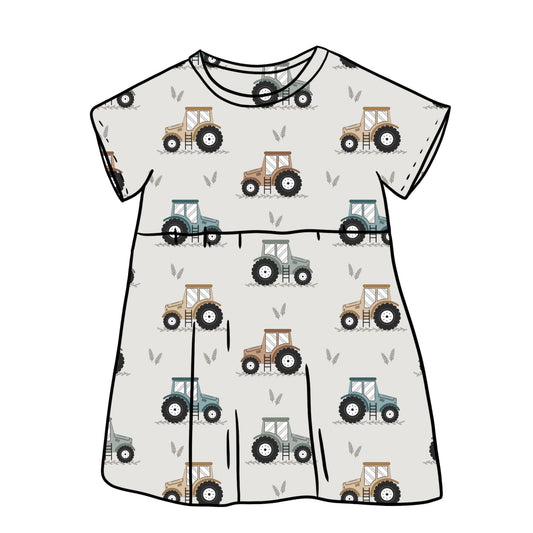 Little Tractors Child & Baby Short Sleeve Dress