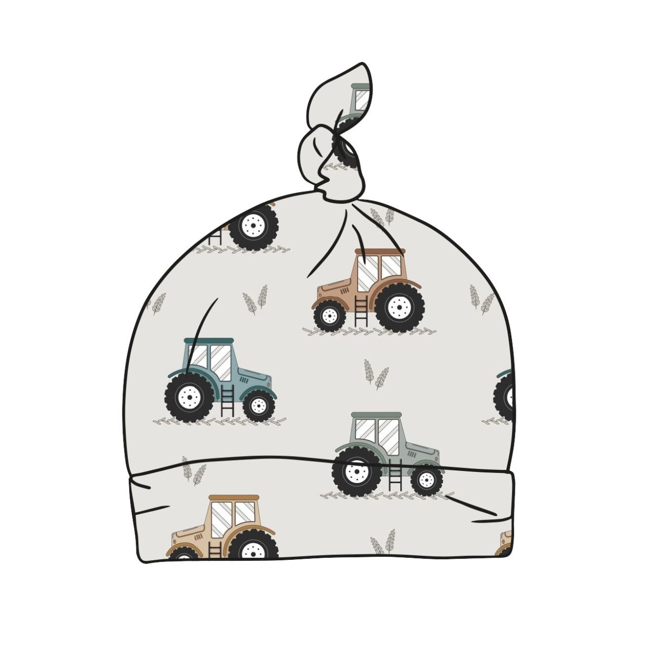Little Tractors Baby Knotted Hat