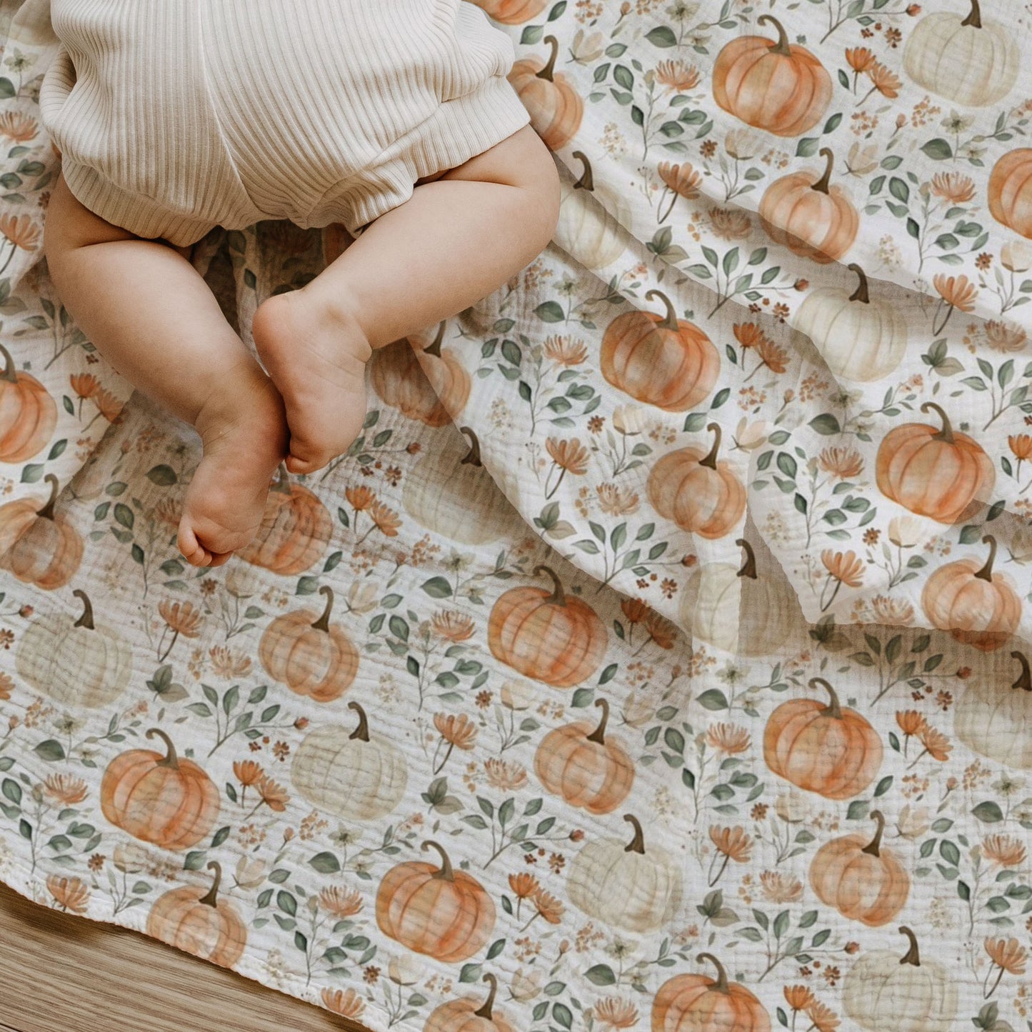 Pumpkin Patch Baby & Toddler Muslin Swaddle Blanket