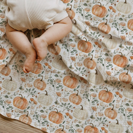 Pumpkin Patch Baby & Toddler Muslin Swaddle Blanket