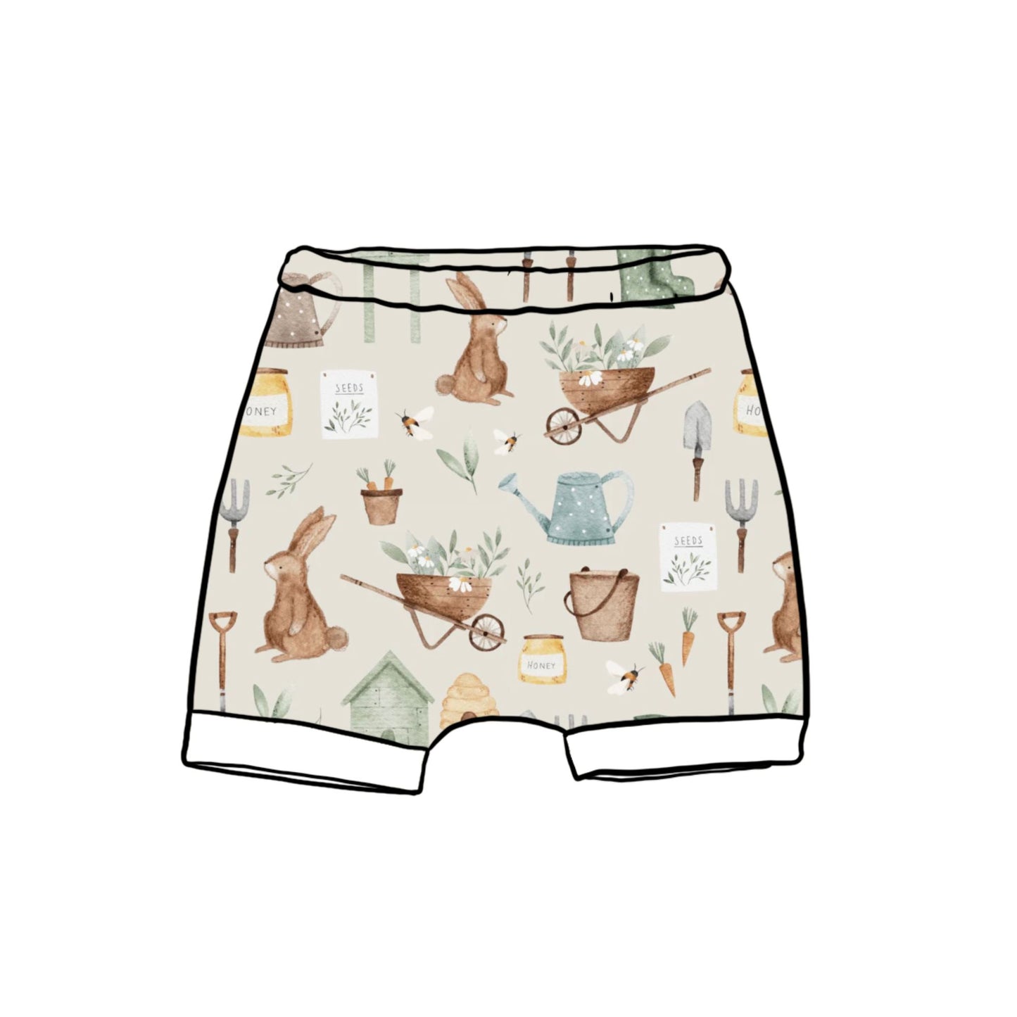 Bunny Allotment Rolled Shorts 3-4 years