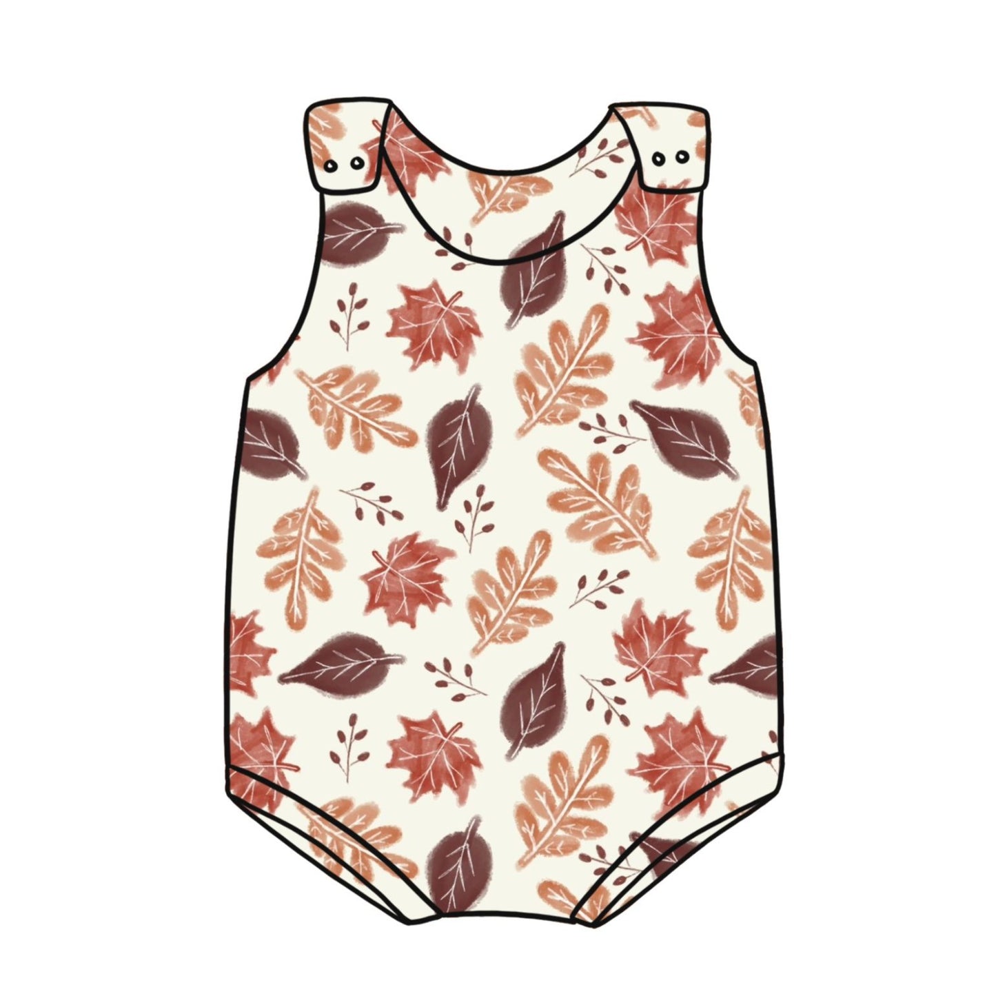 Rustic Autumn Leaves Child & Baby Bloomer Romper