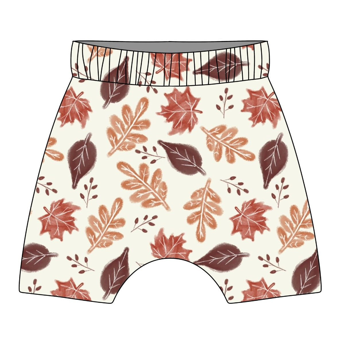 Rustic Autumn Leaves Child & Baby Hemmed Shorts