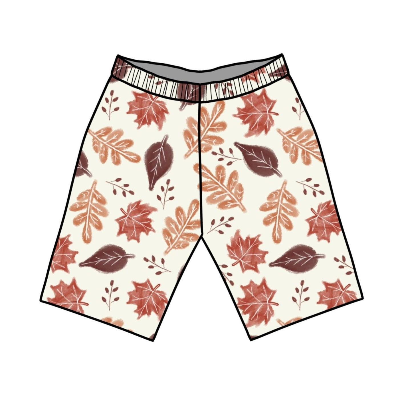 Rustic Autumn Leaves Child & Baby Hemmed Shorts