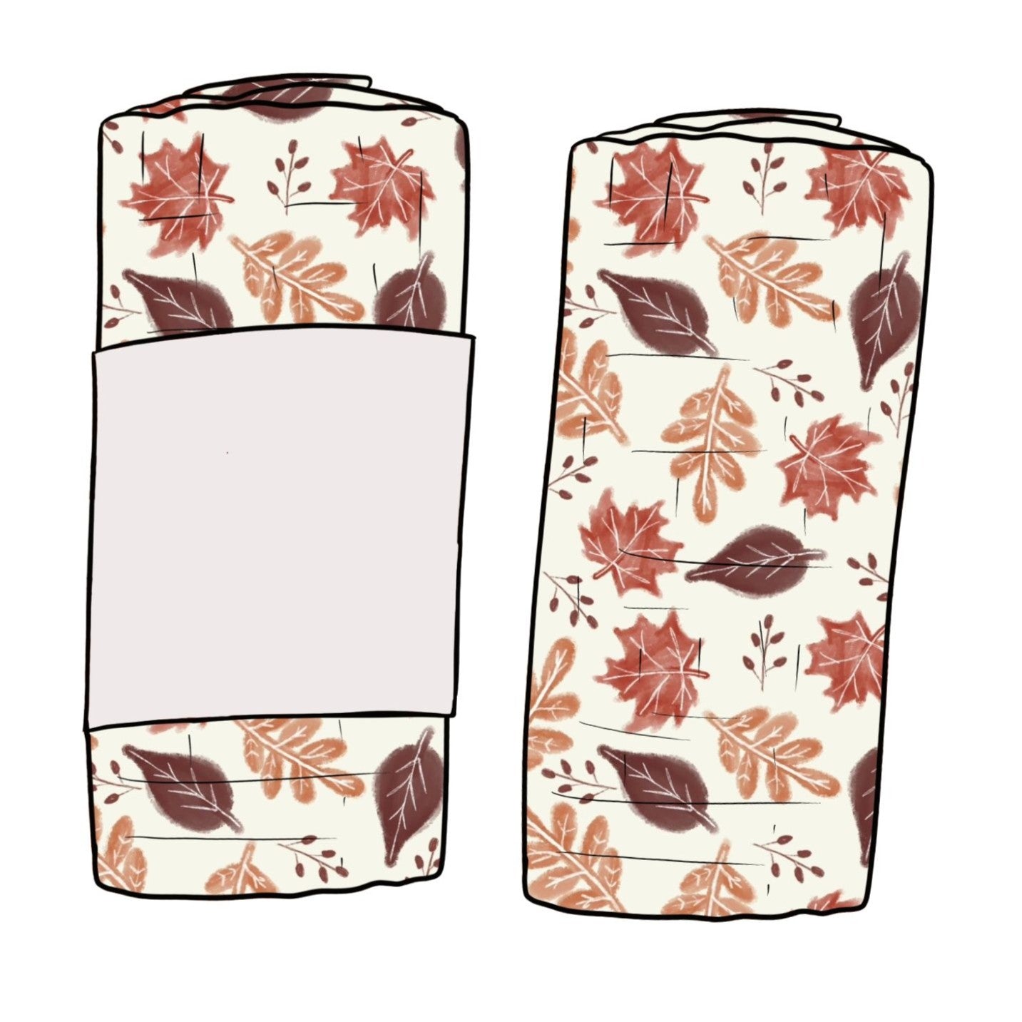 Rustic Autumn Leaves Baby & Toddler Muslin Swaddle Blanket