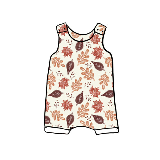 Rustic Autumn Leaves Child & Baby Short Romper