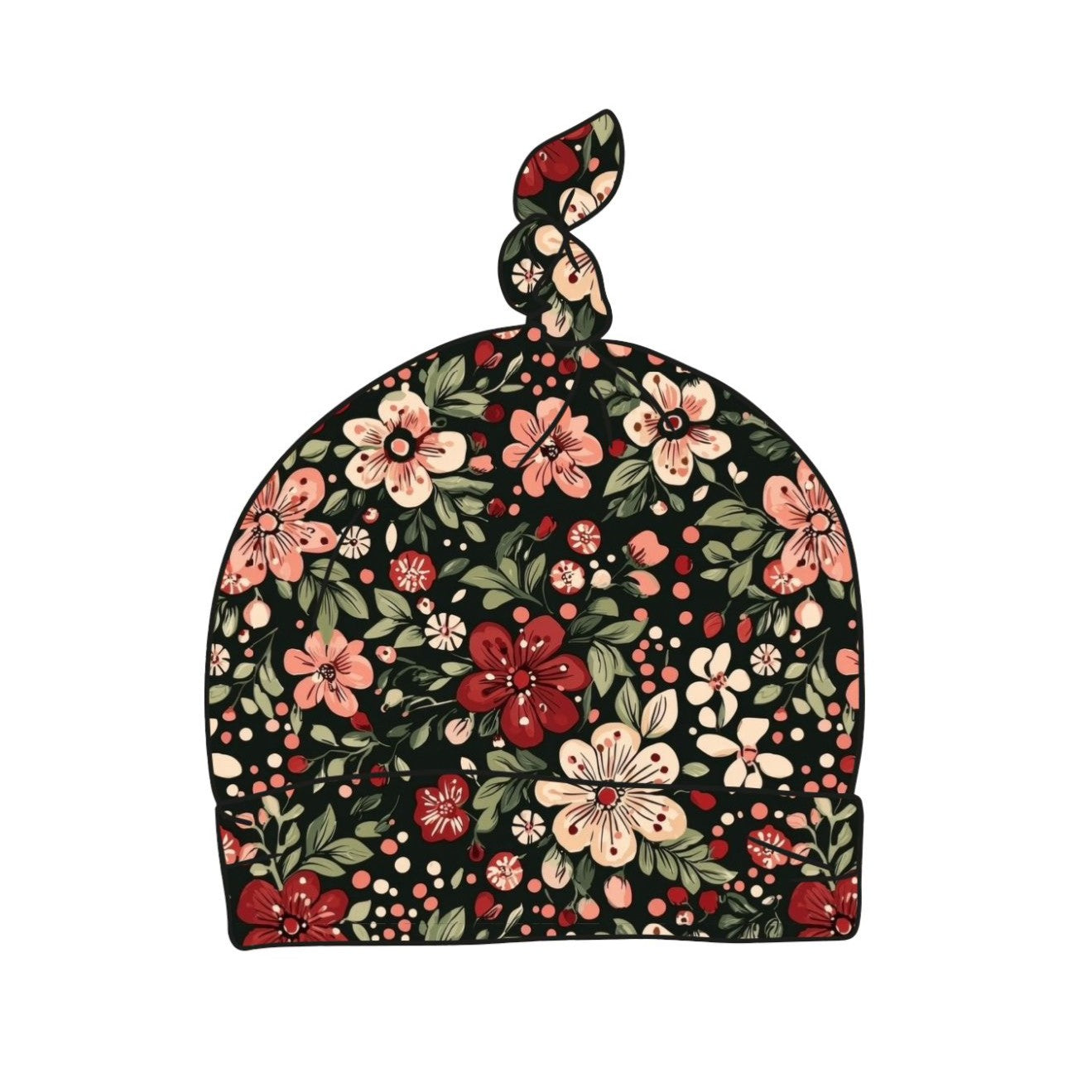 Christmas Floral Baby Knotted Hat