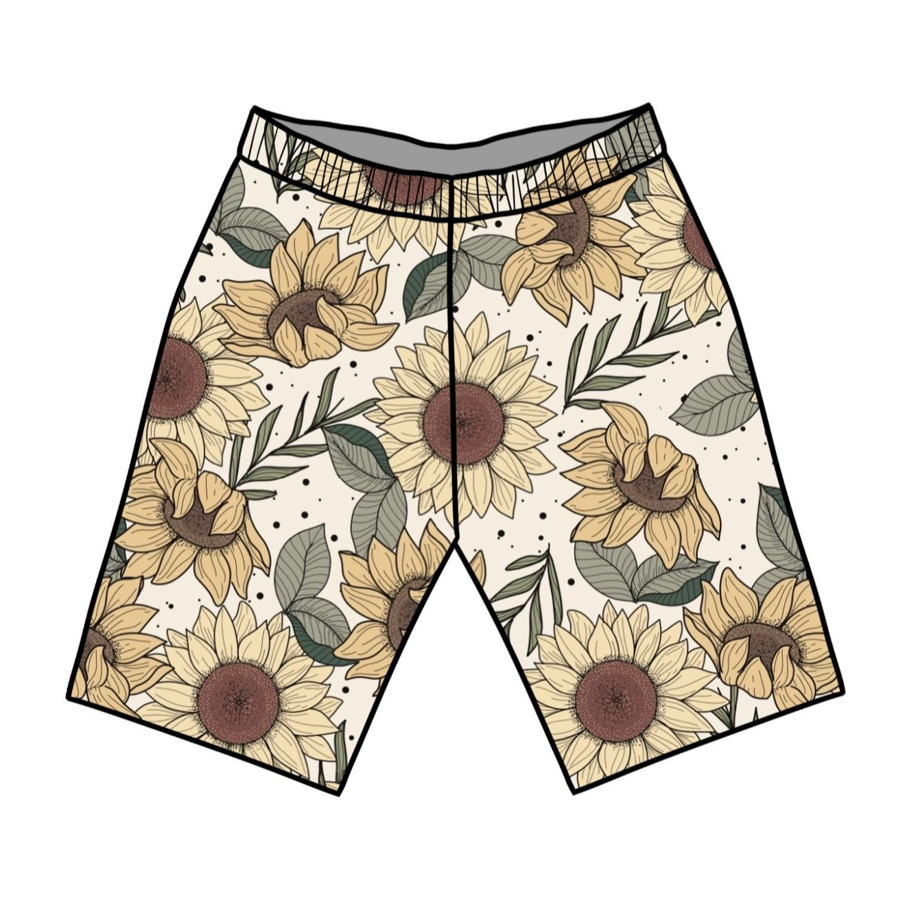 Sunflower Meadow Child & Baby Shorts - Rolled or Hemmed