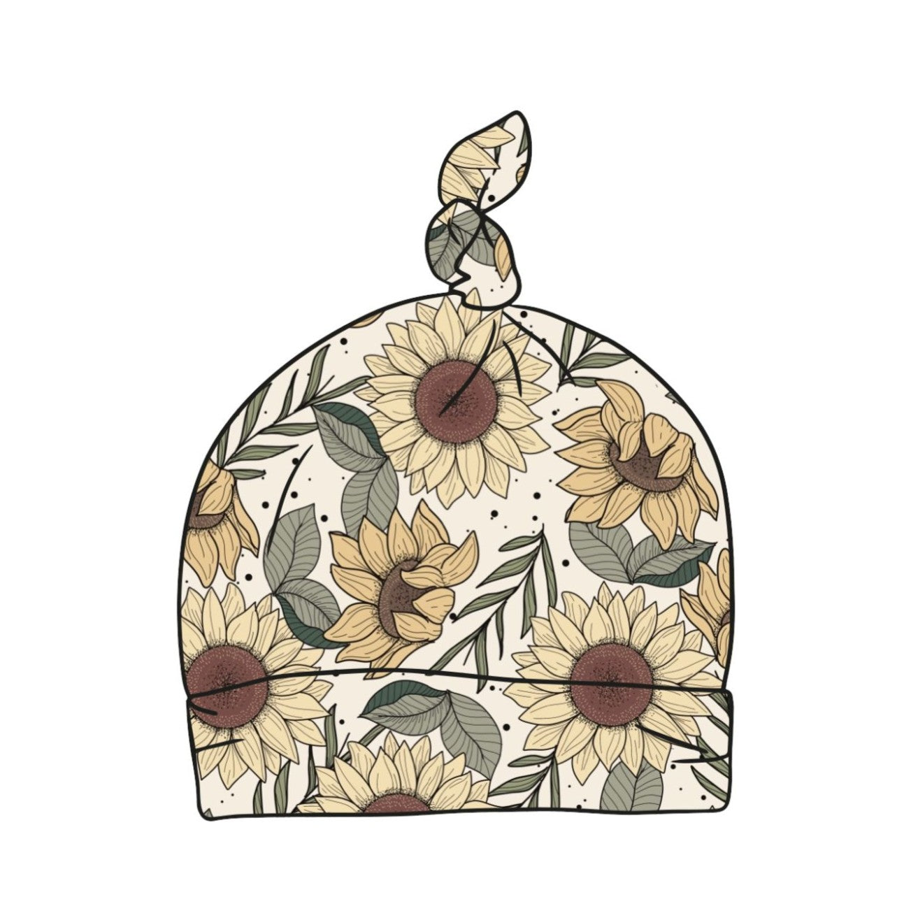 Sunflower Meadow Baby Knotted Hat