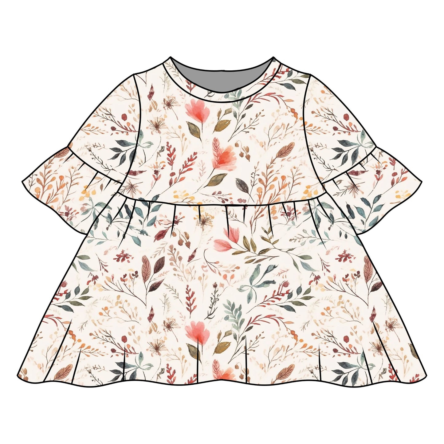 Wildflowers Child & Baby Frill Sleeve Dress