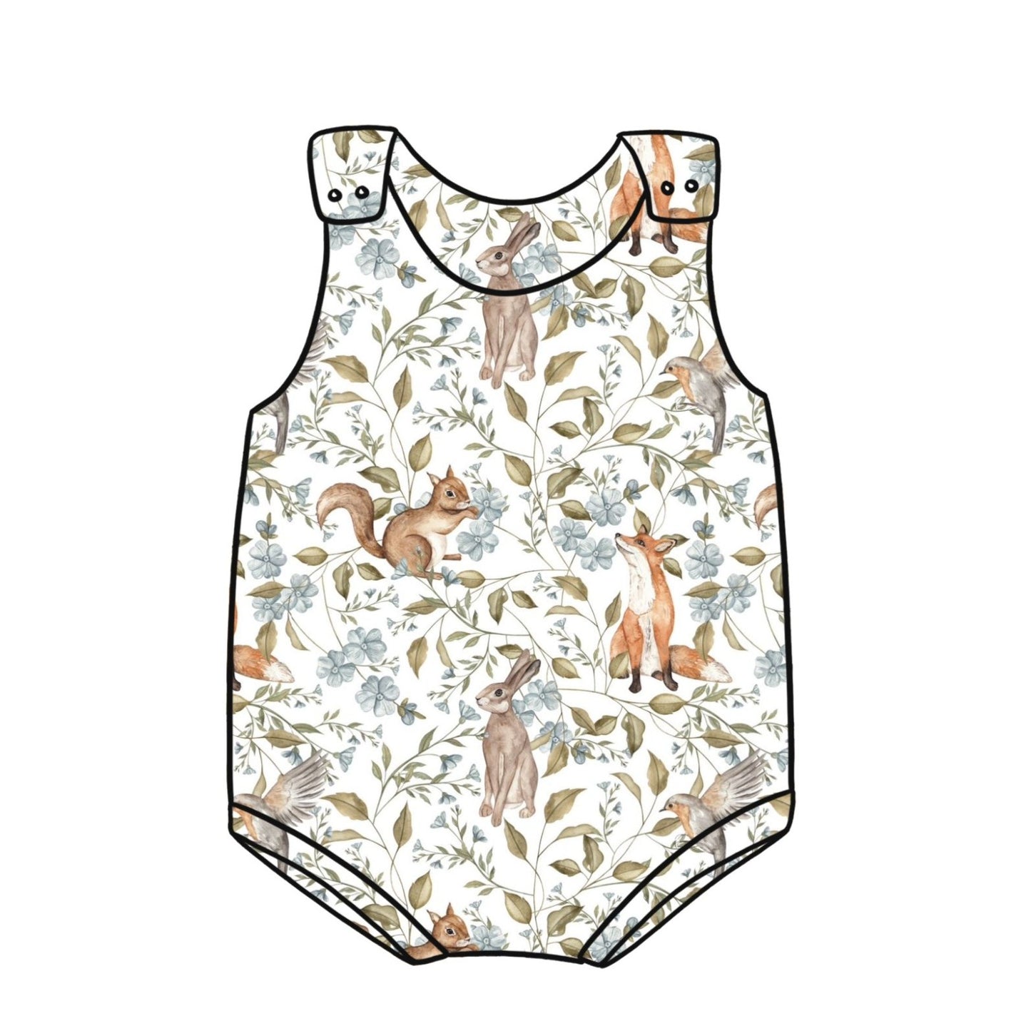 Woodland Companions Child & Baby Bloomer Romper
