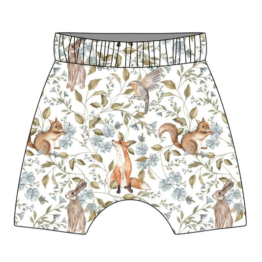 Woodland Companions Child & Baby Hemmed Shorts