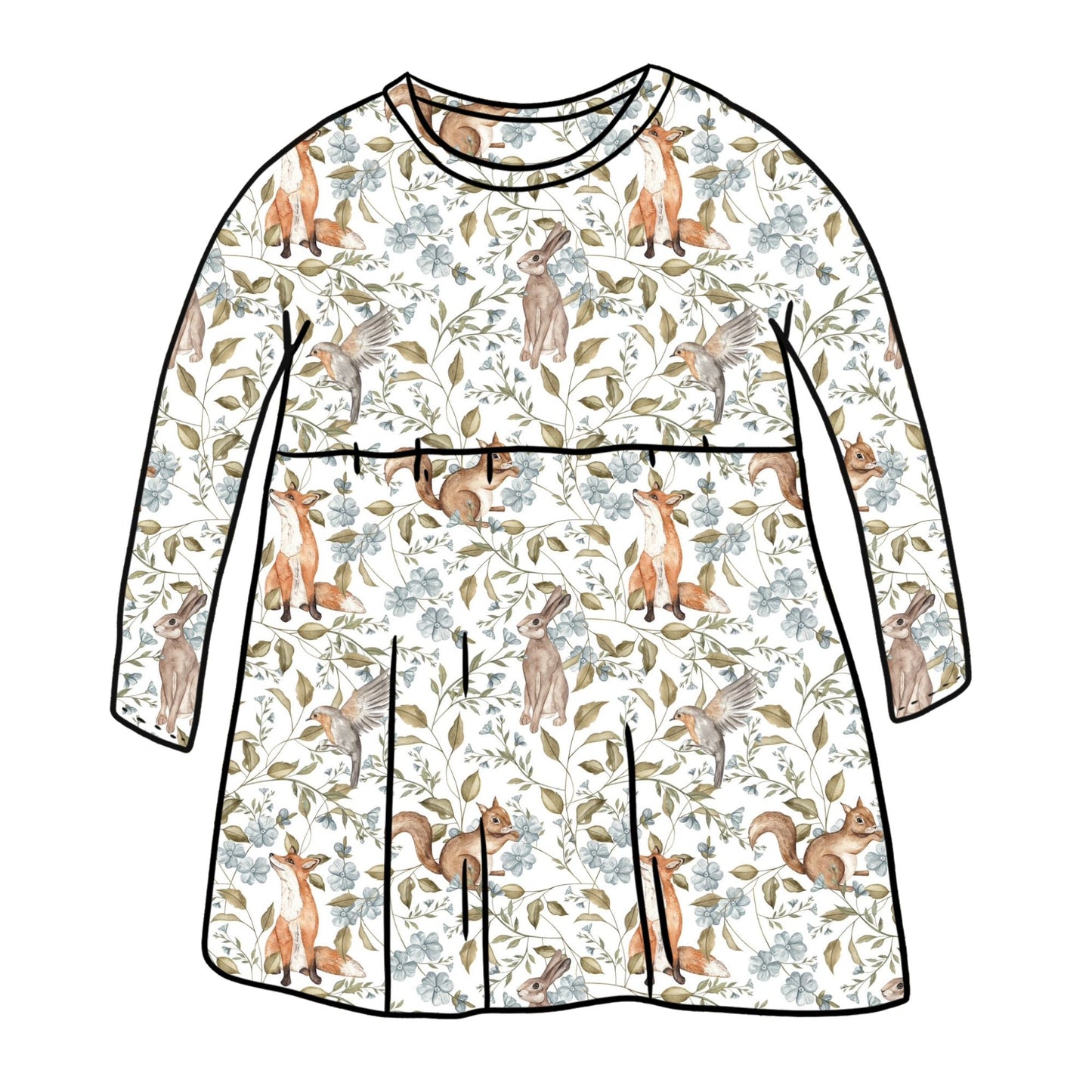 Woodland Companions Child & Baby Long Sleeve Dress