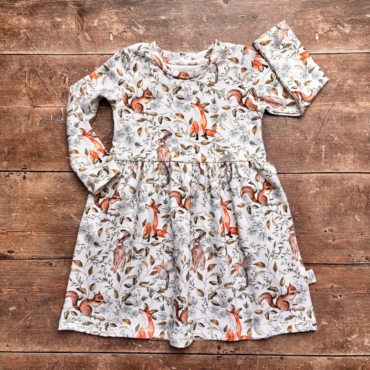 Woodland Companions Child & Baby Long Sleeve Dress