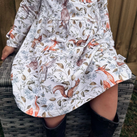 Woodland Companions Child & Baby Long Sleeve Dress