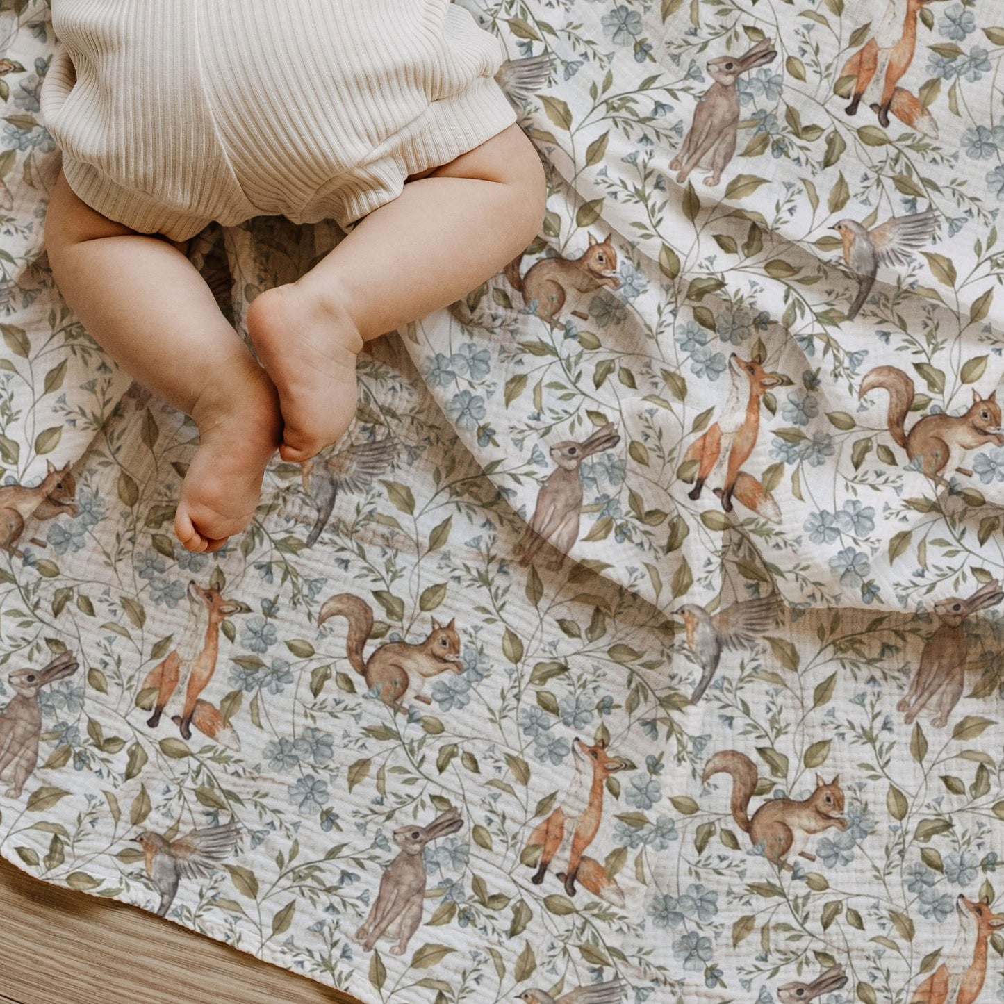Woodland Companions Baby & Toddler Muslin Swaddle Blanket