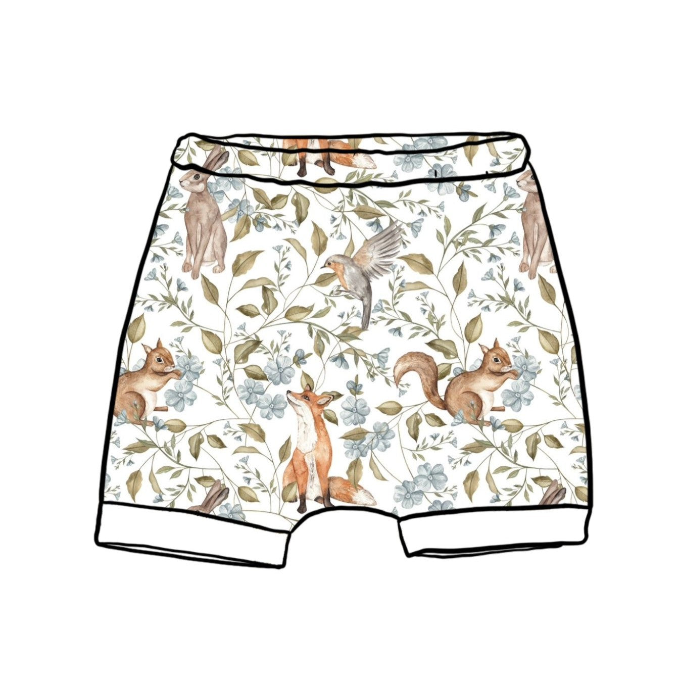 Woodland Companions Child & Baby Rolled Shorts
