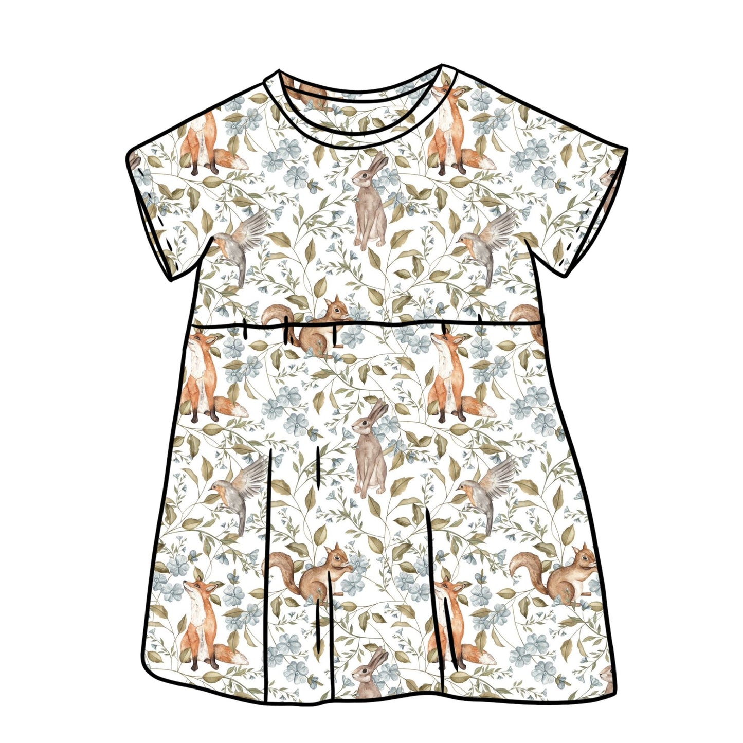 Woodland Companions Child & Baby Short Sleeve Dress