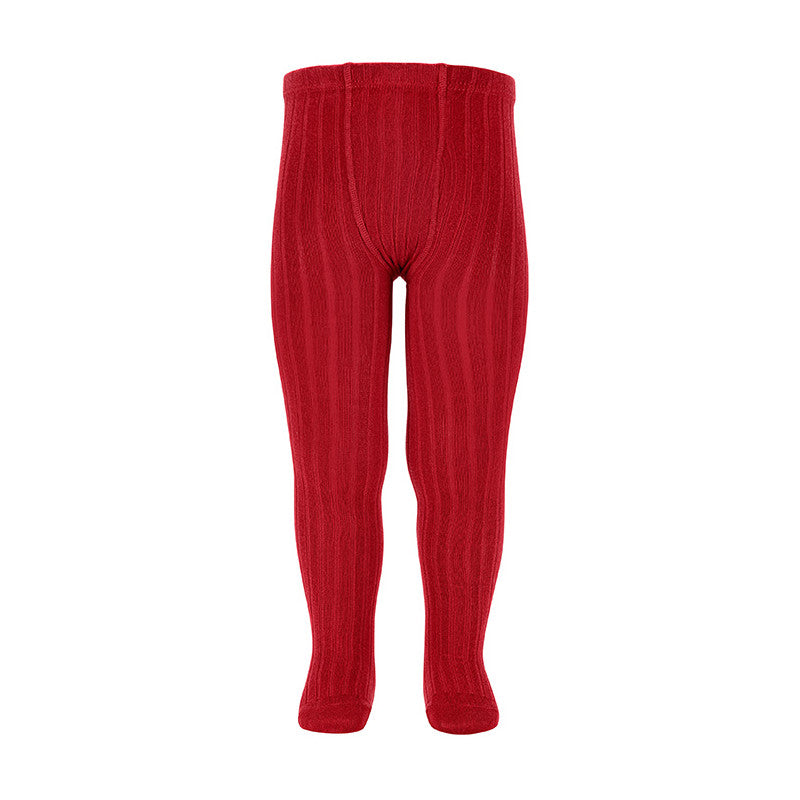 Cóndor Cotton Rib Tights - RED VELVET 578