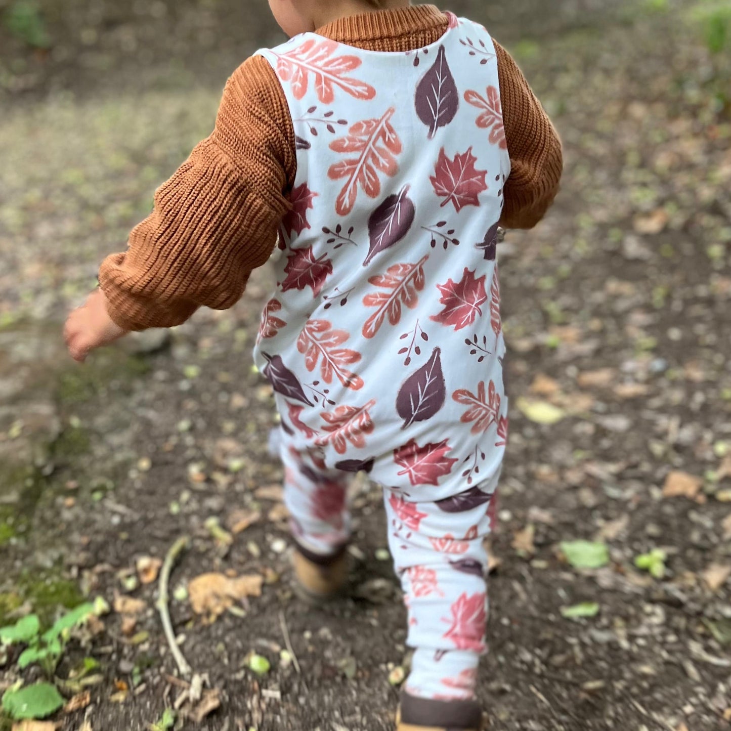 Rustic Autumn Leaves Child & Baby Full Length Romper