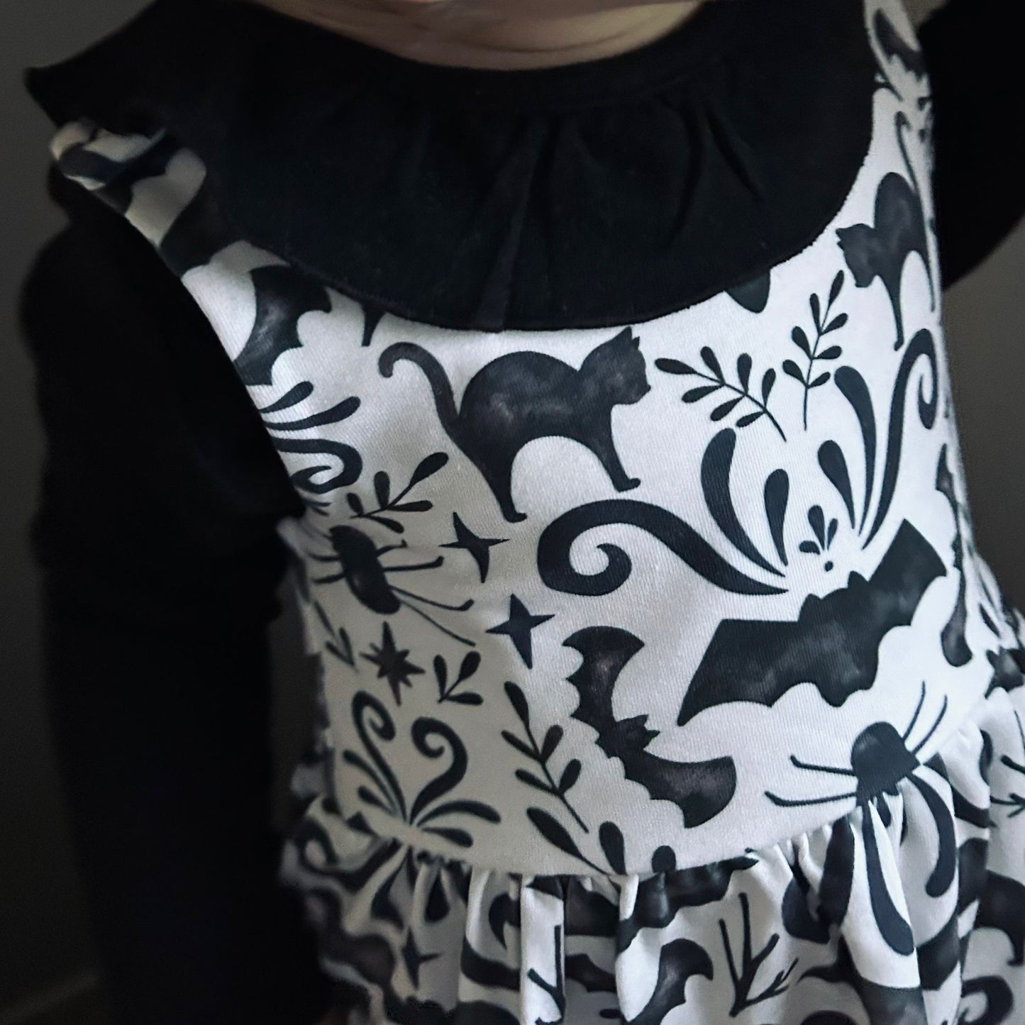 Monochrome Halloween Child & Baby Pinafore Dress