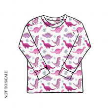Load image into Gallery viewer, Pink Dinos Long Sleeve T-Shirt
