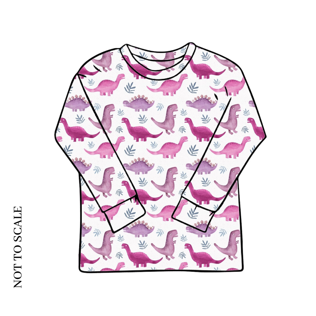 Pink Dinos Long Sleeve T-Shirt