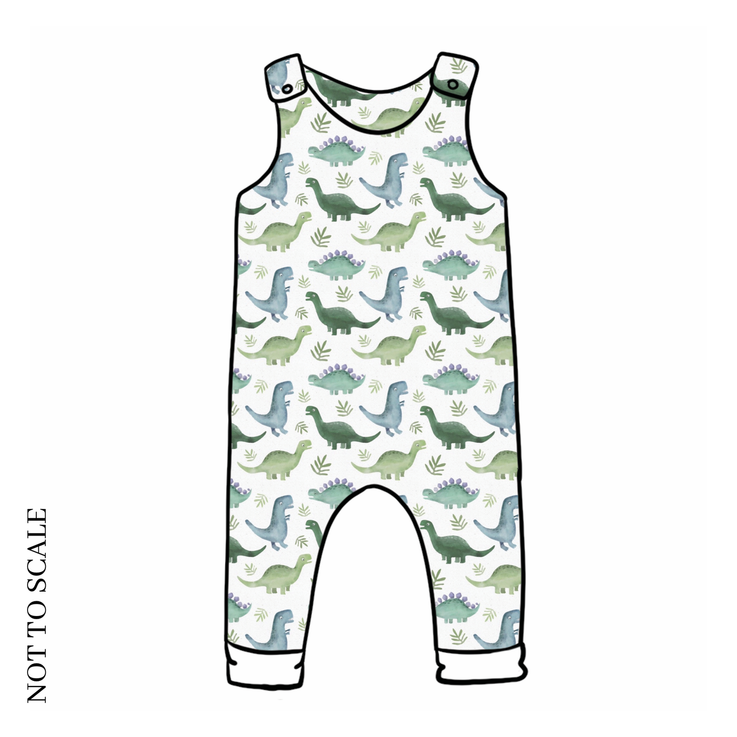 Blue Dinos Romper