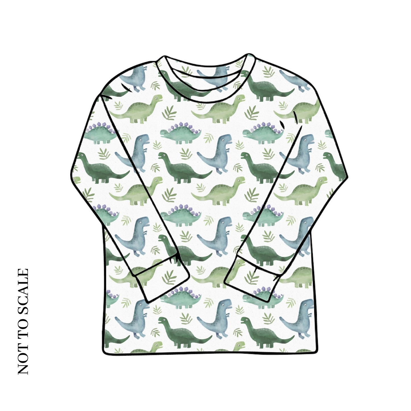 Blue Dinos Long Sleeve T-Shirt