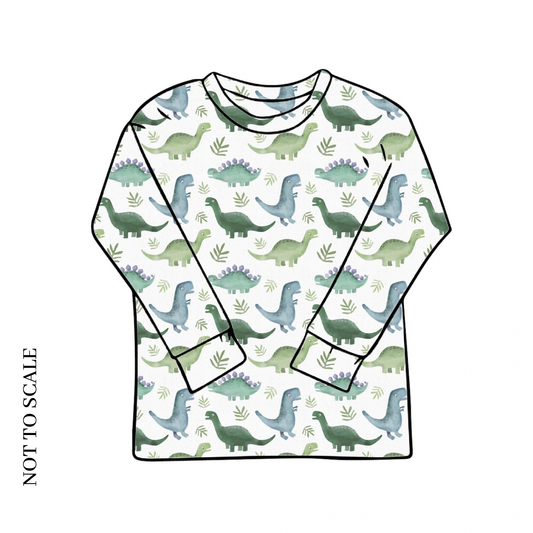 Blue Dinos Long Sleeve T-Shirt