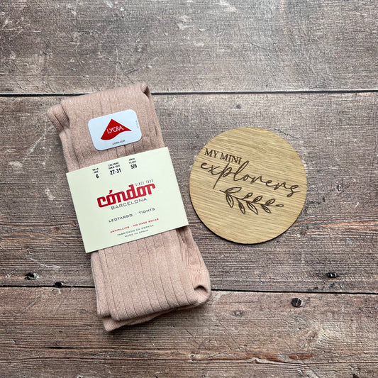 Cóndor Cotton Rib Tights - OLD ROSE 544