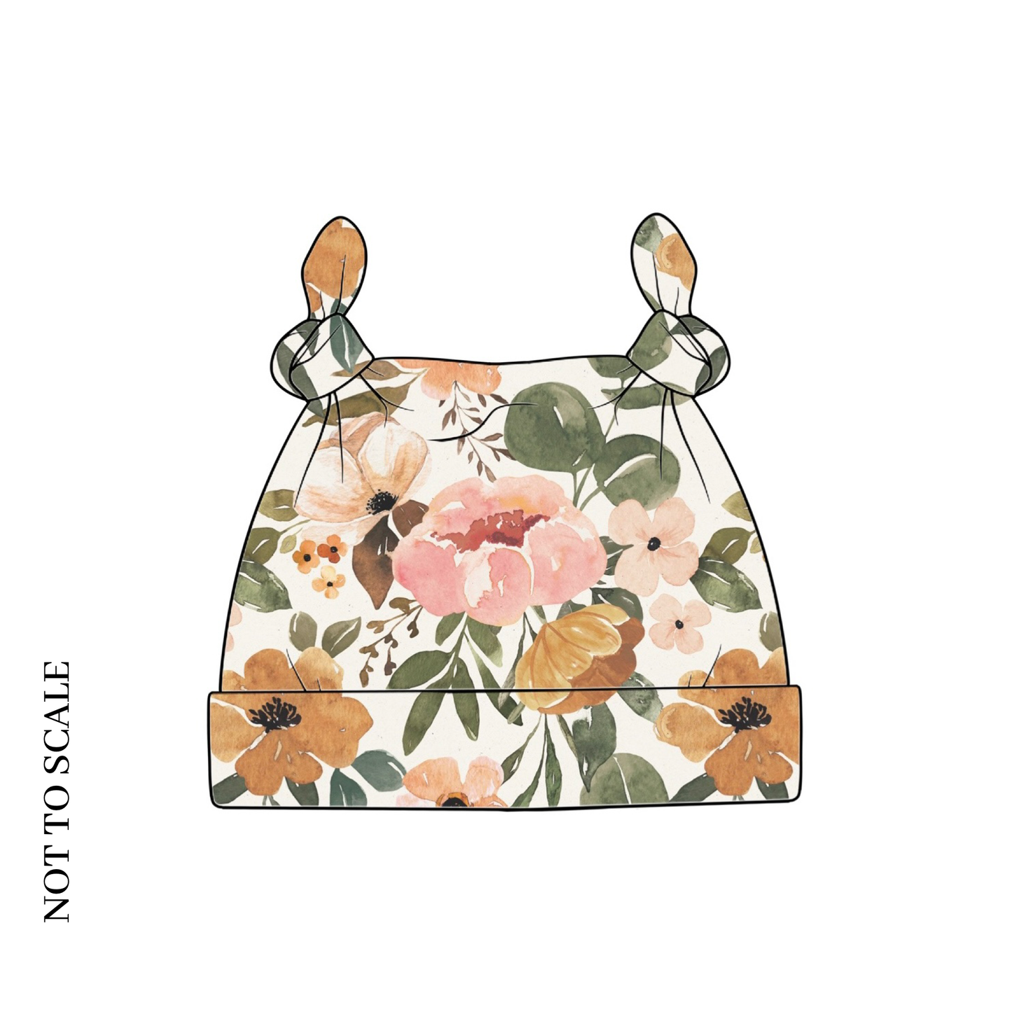 Vintage Blooms Knotted Hat