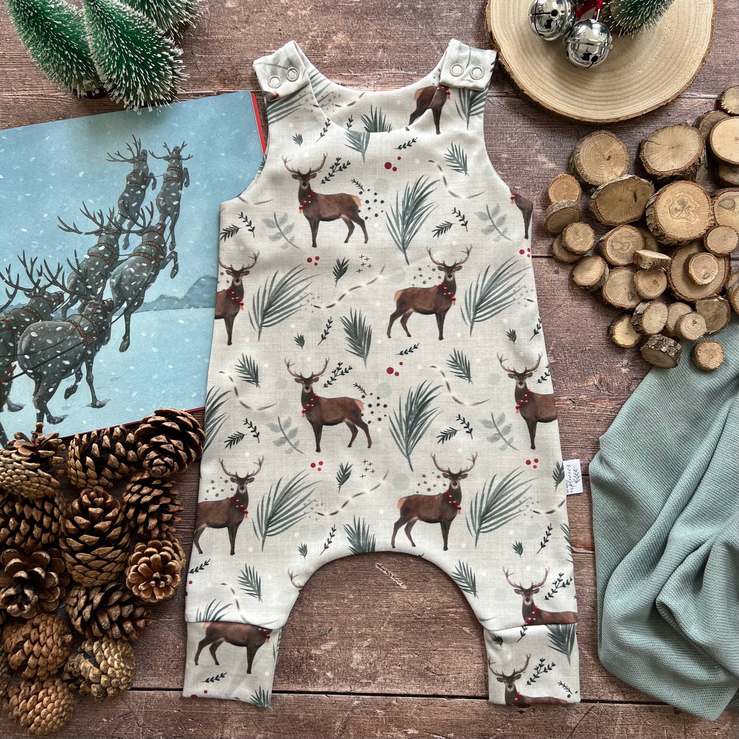 Festive Stag Romper 3-6m