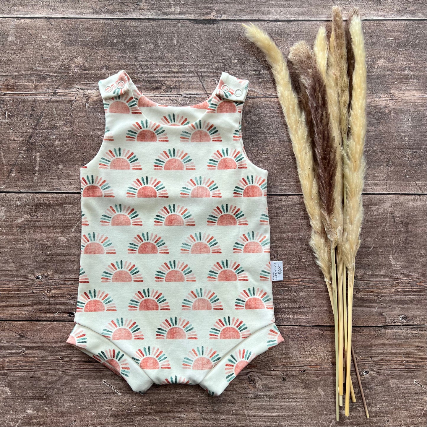 Sun Rays Bloomer Romper 3-6m